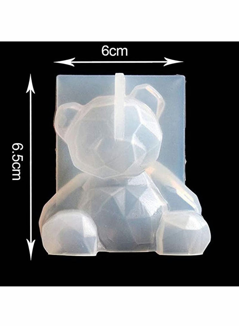 Y&D 3D Bear Resin Mould Silicone Set Crystal Epoxy Casting Mold Handmade Gift Cake Candle Soap Jewelry Making Moulds for Craft DIY Crafts Decorations  - Image 2