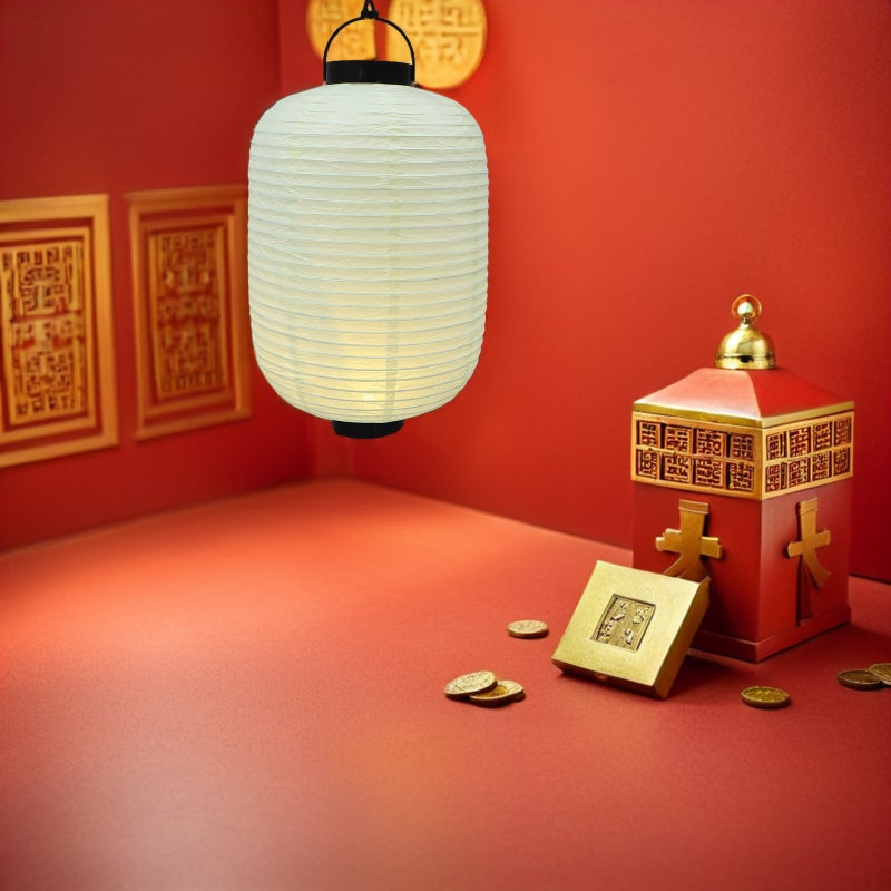 Paper Lanterns with Lights - Decorative Hanging Lanterns for Japanese Restaurant Chinese New Year Wedding Party with Metal Frame - Japanese Style Paper Lamps for Home Decoration - Image 4