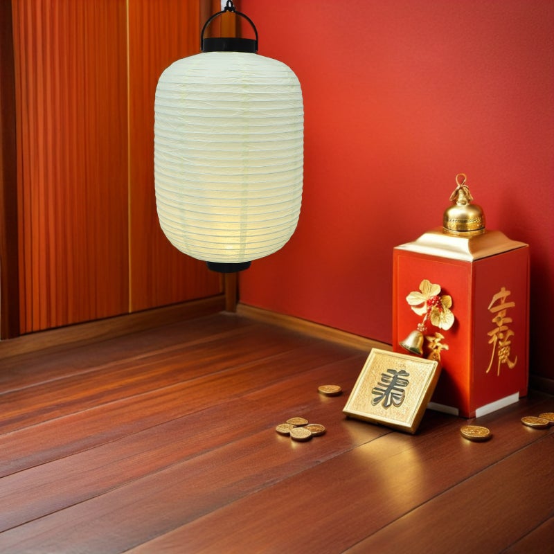 Paper Lanterns with Lights - Decorative Hanging Lanterns for Japanese Restaurant Chinese New Year Wedding Party with Metal Frame - Japanese Style Paper Lamps for Home Decoration - Image 3