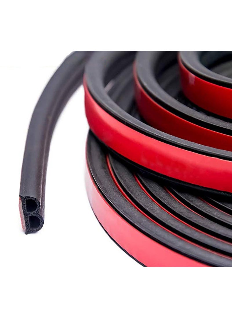 S SYMEFER - Auto Seal Strip Weatherstrip Universal Self Adhesive B Shape Car Door Edge Trim Seal Strip for Car Window Door Engine Cover Soundproofing, 1/5 Inch Thick, Total 33Feet Long-2 Rolls of 16.5 Ft - Image 1