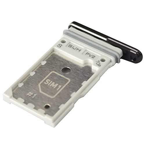 Bestdealing Galaxy S22 Ultra SIM Card Tray Dual Replacement S22 Ultra Sim Card Holder for Samsung Galaxy S22 Ultra 6.8" SM-S908U Sim Card Tray with Needle Repair Part (Not Single Sim Card Version)(Phantom Black) - Image 2