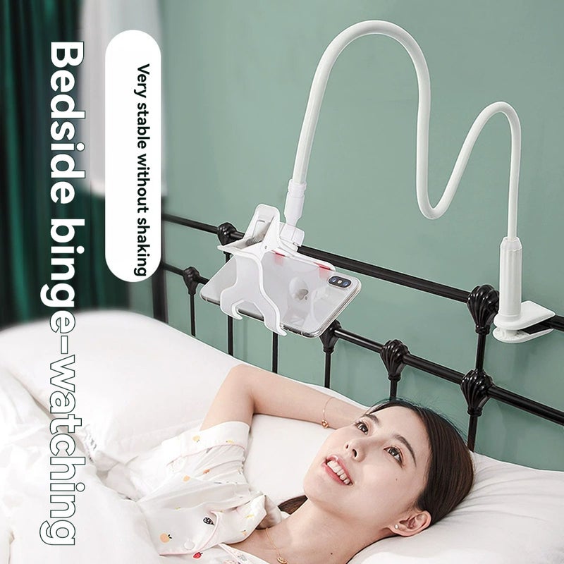 Tablet Stand: 11.5*26.8*6.2 Cm Black, Heavy-duty Aluminum-magnesium Alloy Ensures Durability - 360-degree Rotation For Optimal Viewing, Gooseneck Mount For Hands-free Home Entertainment And Universal - Image 2