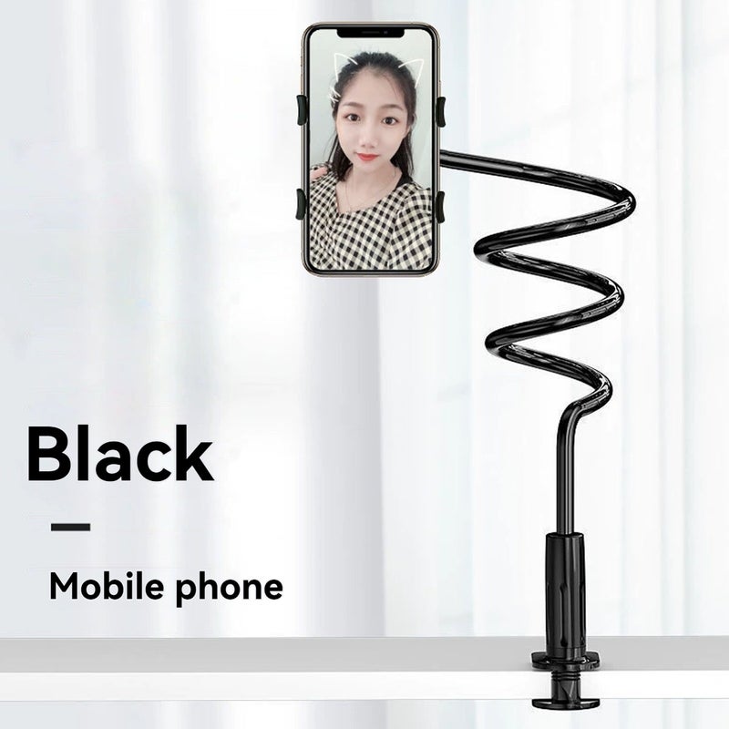 Tablet Stand: 11.5*26.8*6.2 Cm Black, Heavy-duty Aluminum-magnesium Alloy Ensures Durability - 360-degree Rotation For Optimal Viewing, Gooseneck Mount For Hands-free Home Entertainment And Universal - Image 5