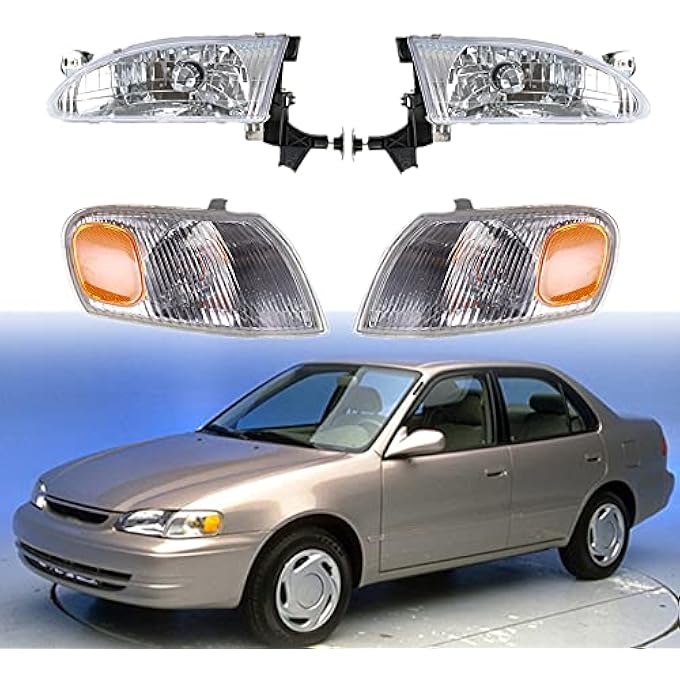 munirater Headlight Assembly Replacement For 19982000 Corolla With Front Signal Lights 8115002050 8111002060 To2502121 To2503121 - Image 3