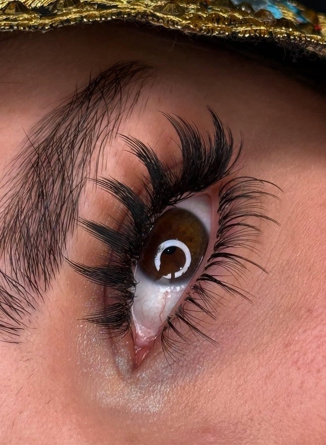 EMEDA Premade Anime Pyramid Spire Lash Clusters Mange Spike Lash Extension Fans Korean Japanese Makeup Cosplay Dolly Style Individual Eyelash Extensions Comic Pre-made by EMEDA (Pyramid D Curl MIX 9-15mm) - Image 3