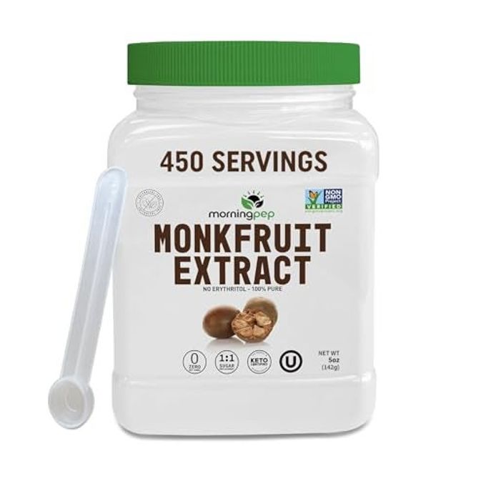 rayihni 100% Pure Monk Fruit Extract Sweetener, No Erythritol, Monkfruit Extract Powder, Non-Gmo Project Verified, Keto Certified, Ou Kosher, No Fillers Zero Calories | Over 450 Servings | 5 Oz - Image 1