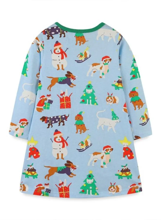 YUNIQEE Holiday Print Pocket Dress
