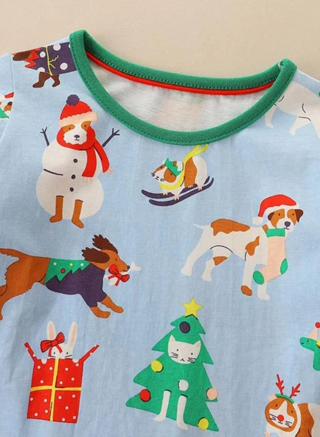 YUNIQEE Holiday Print Pocket Dress