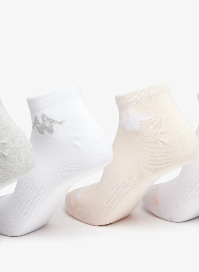 كابا جوارب رياضية بطول الكاحل بتفاصيل شعار - مجموعة من  قطع