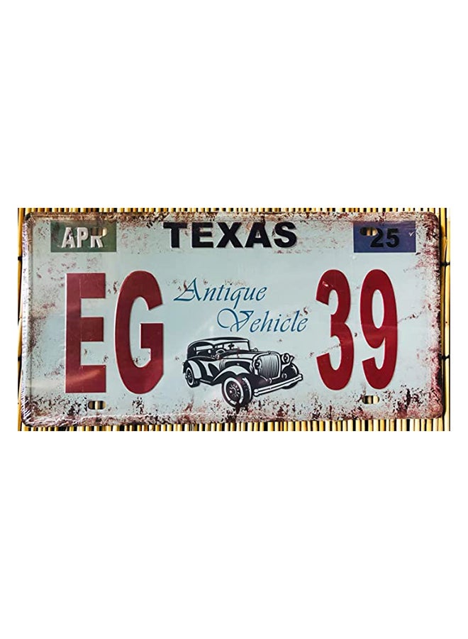 HOME TASTE Hometaste Metal Wall Plate Tin Sign Metal Poster Plate Painted Modern Design Car Plate Tin Metal Wall Art Signs, Cafe Thick Tinplate Modern Design Painted Car Plate (Style_22)