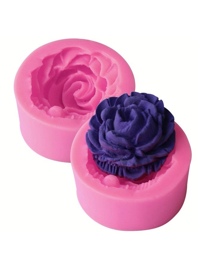 Hengke 2 Piece 3D Flower Bloom Rose Shape Silicone Molds For Cupcake Dessert Chocolate Jelly Cookie Decor, Jewelry, Pastry, Chocolate,Handmade Soap Mould Candy Making - Image 1