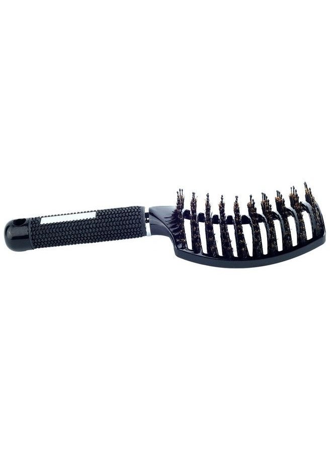 Perfehair - Natural Boar Bristle Hair Brush Curved Vented Detangling Blow Dry Brush For Women Long Thick Thin Curly Hair - Image 1