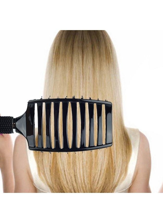 Perfehair - Natural Boar Bristle Hair Brush Curved Vented Detangling Blow Dry Brush For Women Long Thick Thin Curly Hair - Image 1