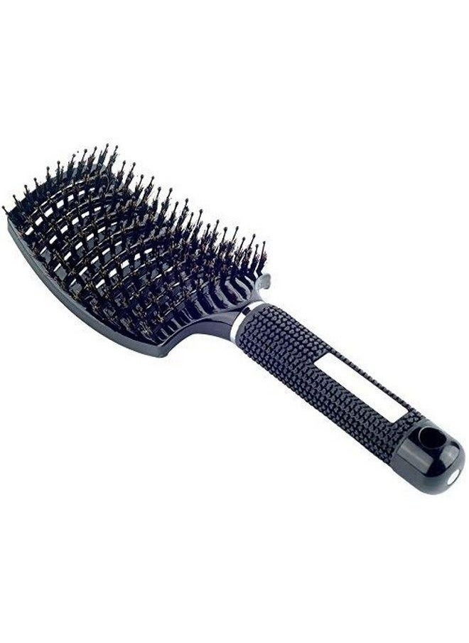 Perfehair - Natural Boar Bristle Hair Brush Curved Vented Detangling Blow Dry Brush For Women Long Thick Thin Curly Hair - Image 1