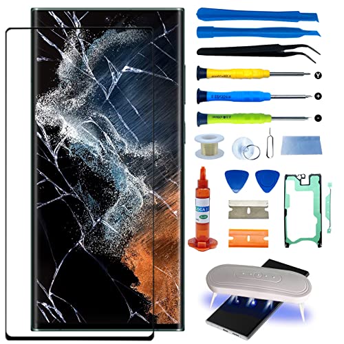 Agzssl Original Samsung Galaxy Note 20 Ultra Front Glass Repair Kit Screen Replacement 67 inch Outer Screen incl Waterpoof Frame AdhesiveRepair Glue and Lamp Tool No DigitizerNo LCD N9860 Series - Image 1