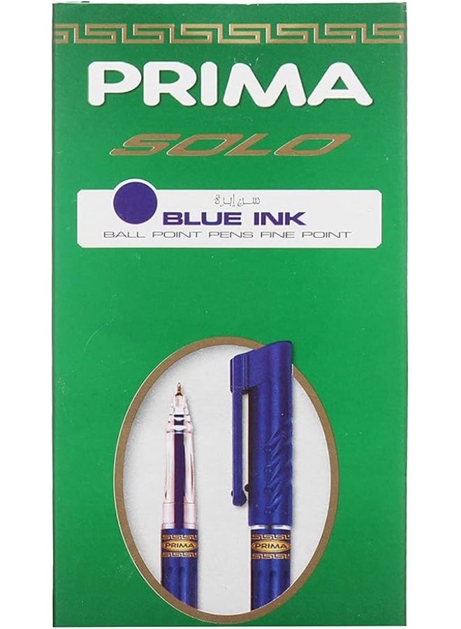 بريما مجموعة بريما من ٢٤ قلمًا - سولو - أزرق .