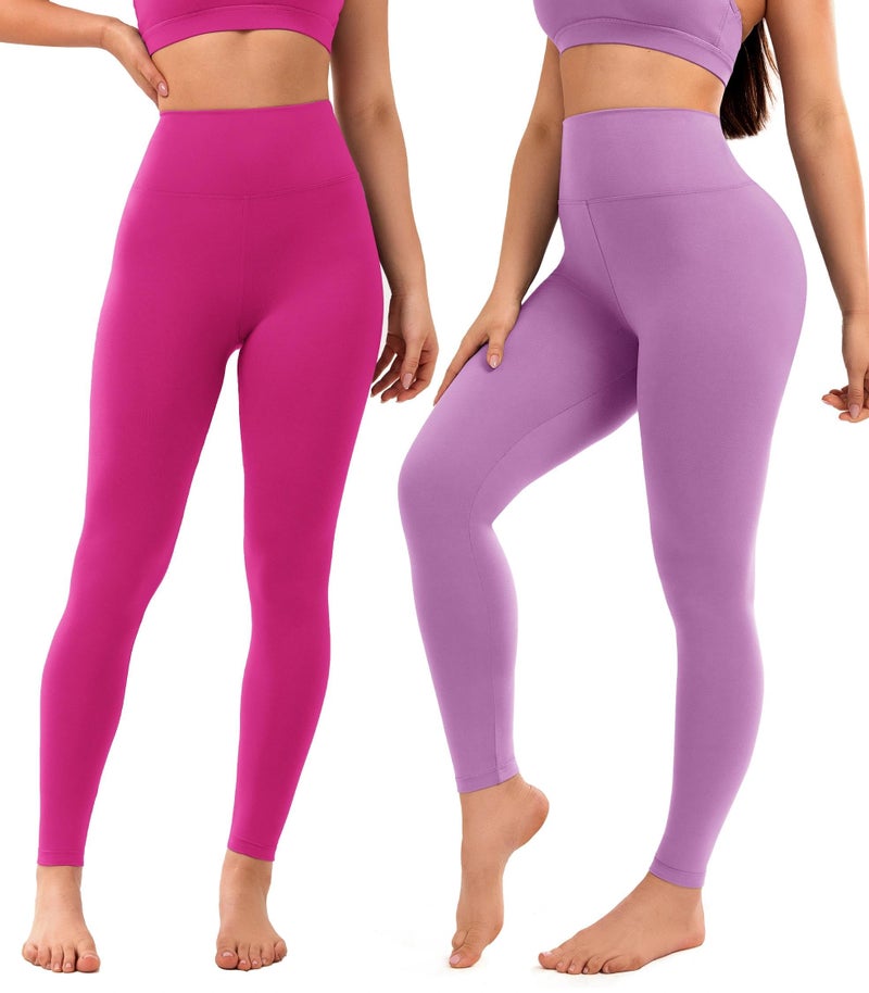 VALANDY Creamlush 4 Pack Leggings for Women-High Waisted Ultra Soft Stretchy Yoga Lounge Pants - Image 2