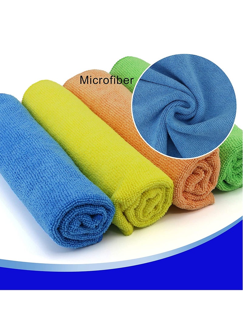 ZAQ Microfiber Cleaning Cloth Pack of 20 Multicolor 30x40 cm For Daily Use Home and Outdoor Cleaning - Image 3