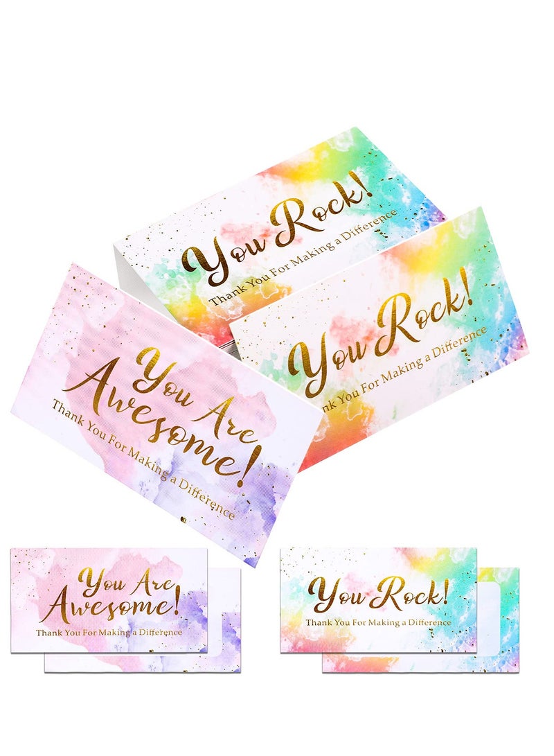 KASTWAVE Thank You Cards, You'Re Awesome Colorful Thank You Note Cards Recognition Postcards Children'S Reward Incentive Small Cards Suitable for Volunteers Nurses Doctors Teachers Students Etc. (200 Cards) - Image 1