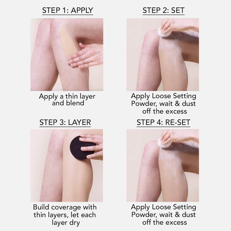 Dermablend Leg and Body Makeup Foundation with SPF 25, 10N Fair Ivory, 3.4 Fl. Oz. - Image 5