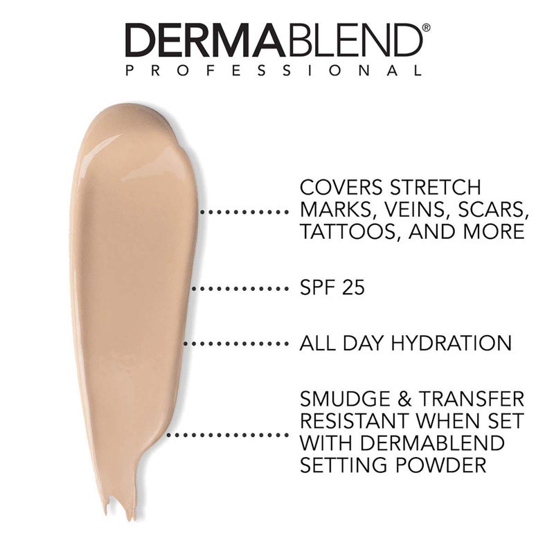 Dermablend Leg and Body Makeup Foundation with SPF 25, 10N Fair Ivory, 3.4 Fl. Oz. - Image 2