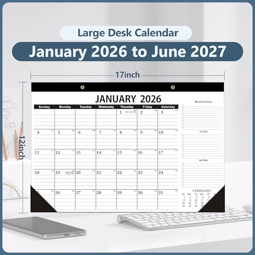 OLUPAND Desk Calendar 2026,January 2026 to June 2027,2026 Desk Calendar- 12x17",Calendar 2026-2027 as Office Calendar,Teacher 2026 Calendar (3 PACK) - Image 4