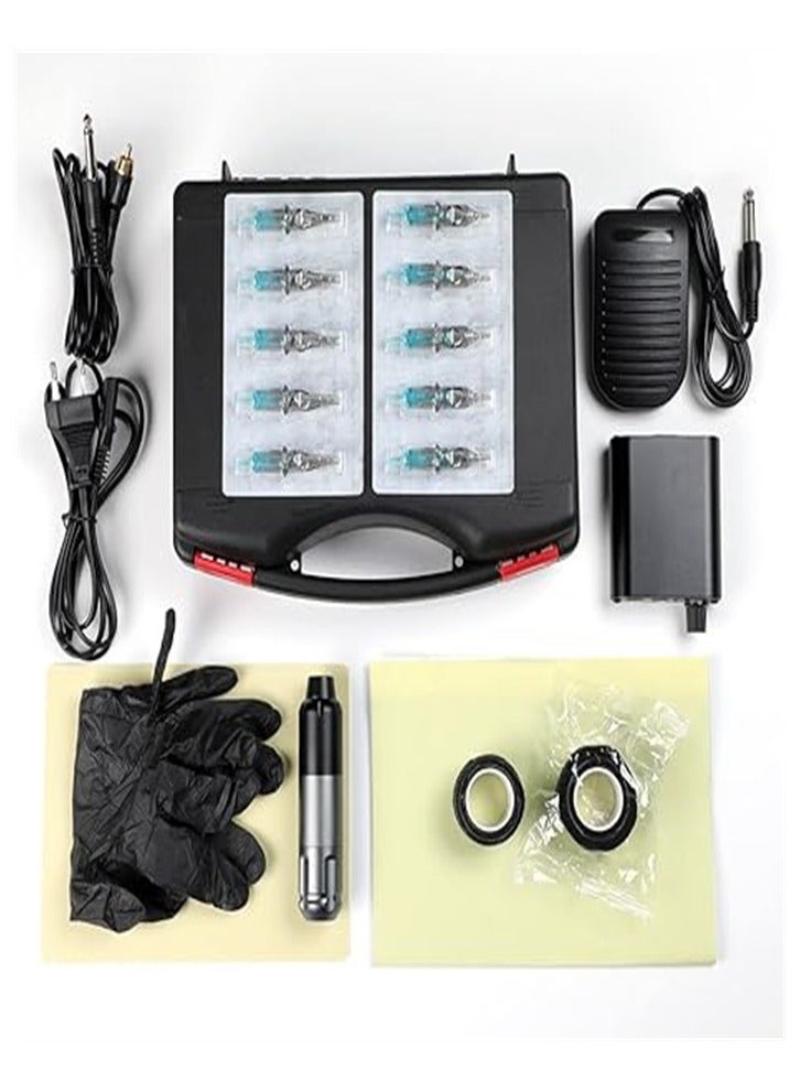 Tattoo Machine Kit, Professional Rotary Tattoo Pen Set, 21 Pieces for Beginner Tattoo Artists - Image 3