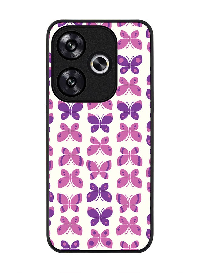 Stylizedd Rugged Black edge case for Xiaomi Poco F6 / Xiaomi Redmi Turbo 3, Slim fit Soft Case Flexible Anti Drop TPU Gel Thin Cover - Sweet Butterfly - Image 1