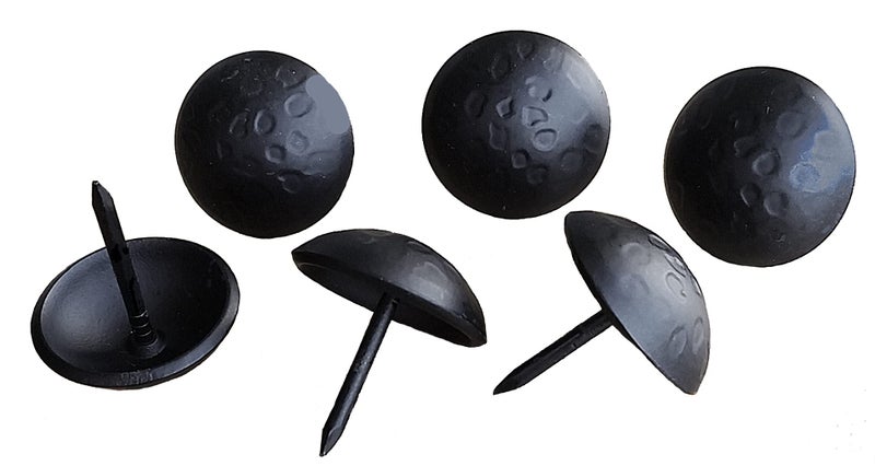 Wild West Hardware Clavos - Decorative Nail Heads for Doors, Furniture, Shutters & More - Hand-Forged Iron Accent - Rustic Style - Black Finish (Pack of 100) - Image 1