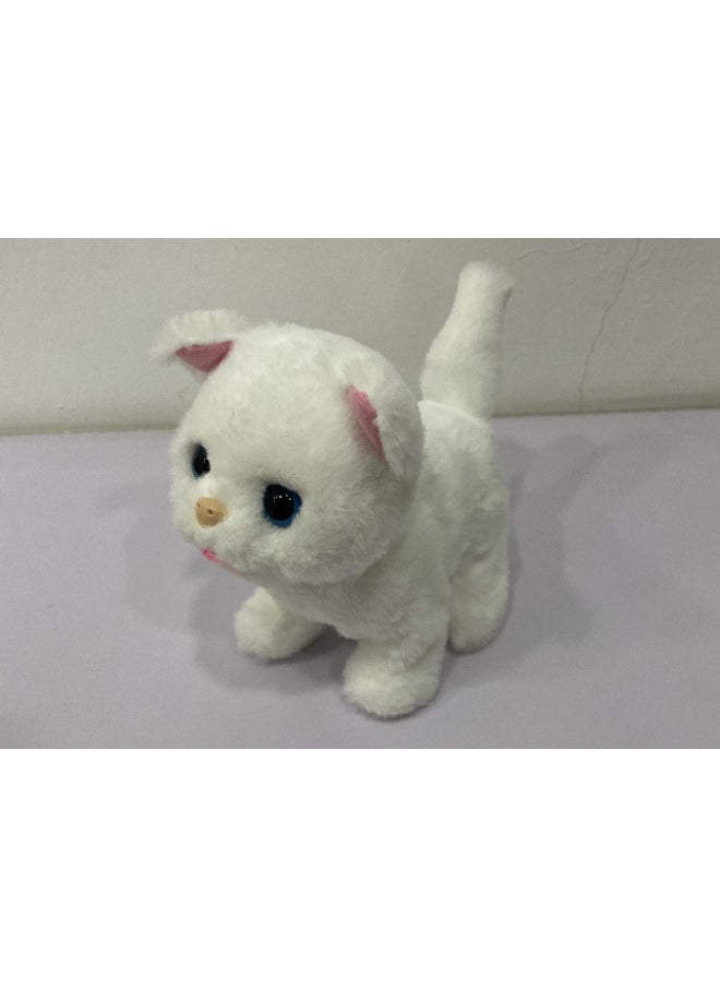 Electric Simulation Dog Plush Teddy Twist Butt Will Call Will Shake Tail Shake Butt Bucky Robot Dog Girl Toy-Color:Cute Cat [exquisite Pet Cage + Traction Rope + Food + Stickers] Mail Order Box  - Image 1