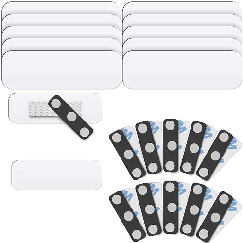 Mifflin-USA - Blank Name Tags with Magnetic Backing - 50 Pack, 1” x 3” - ID Badge Holders with 3 Strong Neodymium Magnets - Customizable & Reusable Badges with Round Corners - Image 1