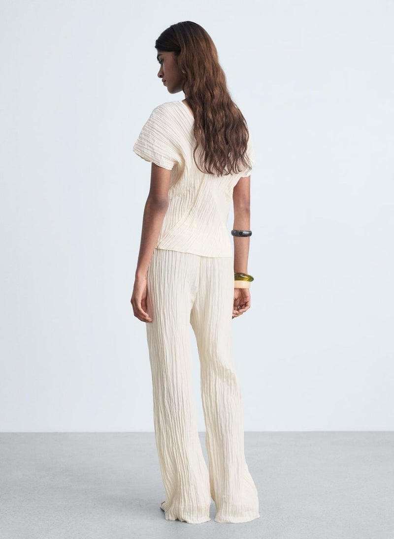MANGO Pleated Straight Trousers  - Image 2