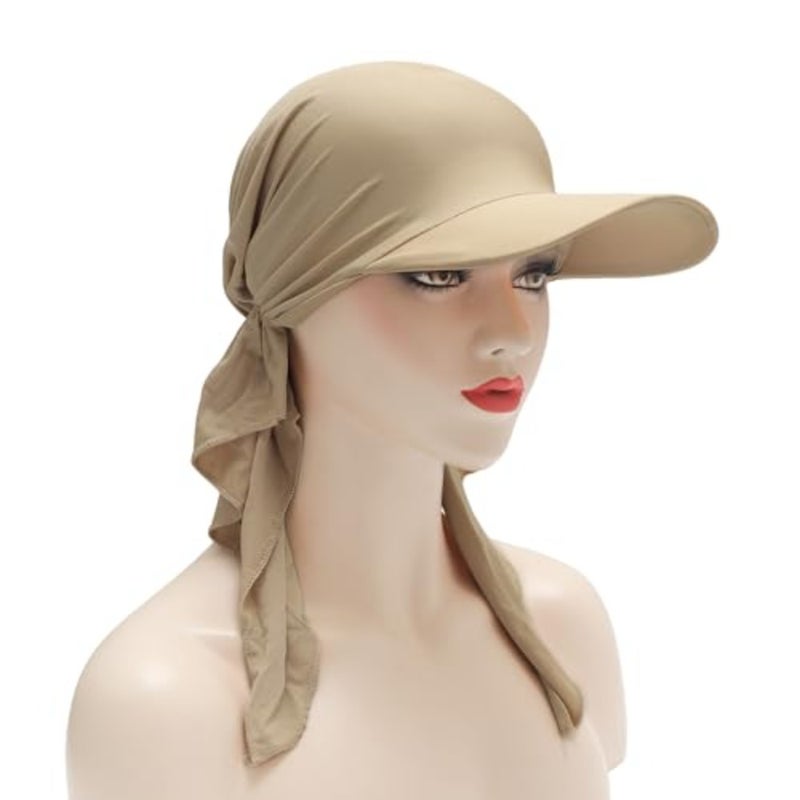 Women's Chemo Headwear Brim Visor Hat Beanie - Image 5