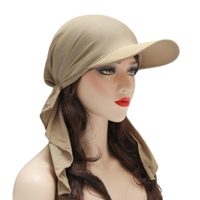 Women's Chemo Headwear Brim Visor Hat Beanie - Image 3