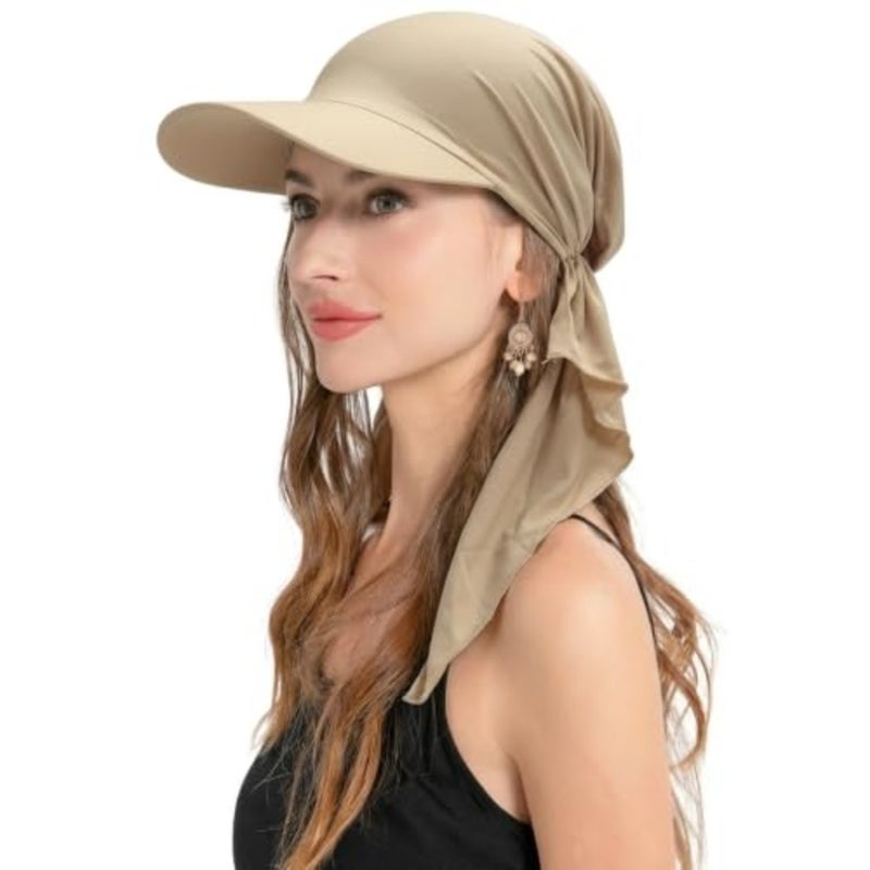 Women's Chemo Headwear Brim Visor Hat Beanie - Image 1