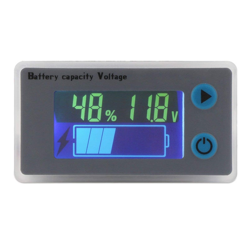 مراقب سعة بطارية 10-100V قابل للبرمجة مقياس جهد ودرجة حرارة البطارية 12V 24V 36V 48V شاشة LCD عرض النسبة المئوية مؤشر اختبار كاشف كمية الكهرباء - Image 2