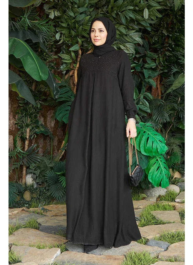 Neways 6482-STONE Tencel Dress Black
