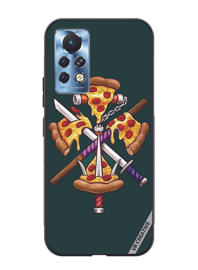 VR CREATIVE Protective Case Cover For Infinix Note 11 Pro Pizza Sword Design Multicolour - Image 1