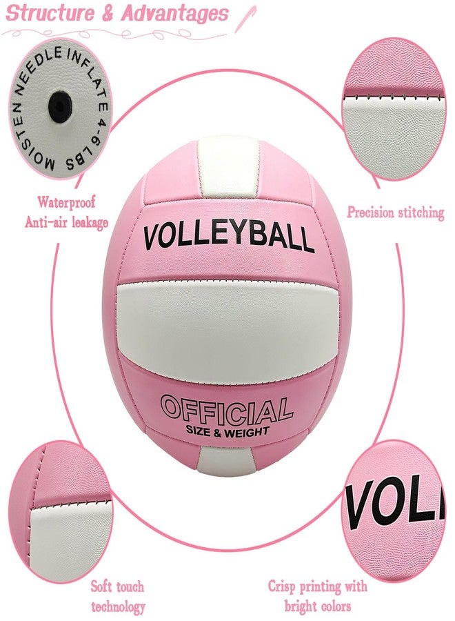 Stavanicen Volleyball Official Size 5 for Indoor Outdoor, Thicker PU Soft Volleyball Beach Volleyball for Girls Boys Teenager Adults, Volleyball Kit for Beach Game Gym Training Beginner - Image 5