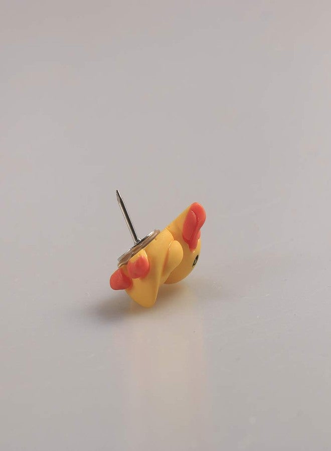 LLHDKF BXPTQCRY 30 Pcs Mini Yellow Duck Shape Push Pins Hanging Nail Cute Style Thumbtack for Home Decoration, Office, School Wall Whiteboard Cork Board Picture Fabric - Image 5