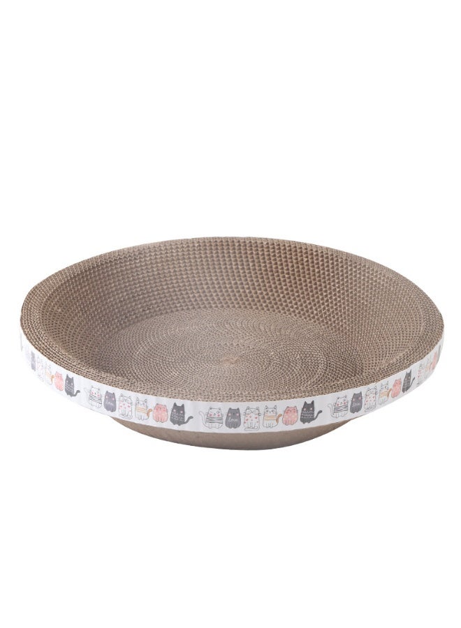 Anna High-Density Corrugated Paper Cat Paw Bowl - 35*6.5cm Round Design - Image 1