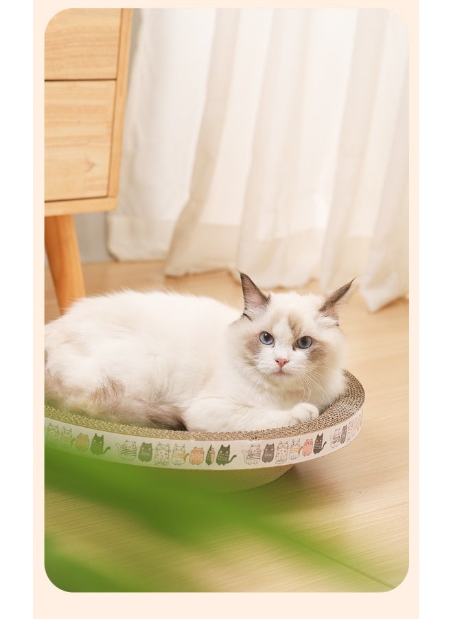 Anna High-Density Corrugated Paper Cat Paw Bowl - 35*6.5cm Round Design - Image 2