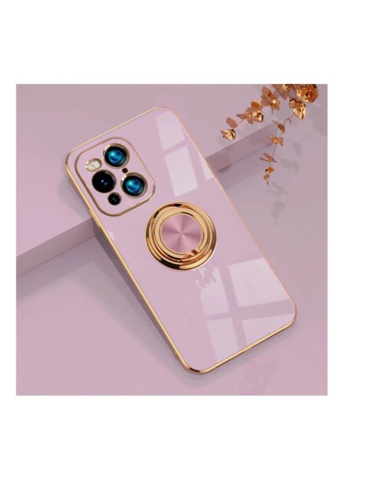 Raxoom Silicone TPU Shockproof Ring Holder Kickstand Slim Plated Phone Case Cover designed for iPhone 13 Pro - Image 2