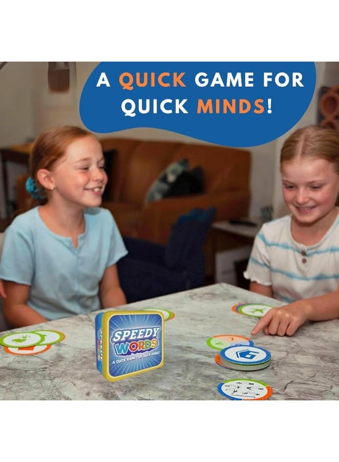 Foxmind Speedy Words Quick Word Game, On The Go Educational Kids and Adult Card Games, 15 Minute Fun Card Games for 2 Players or More, Card Game for Family Night, Parties, and More - Image 5