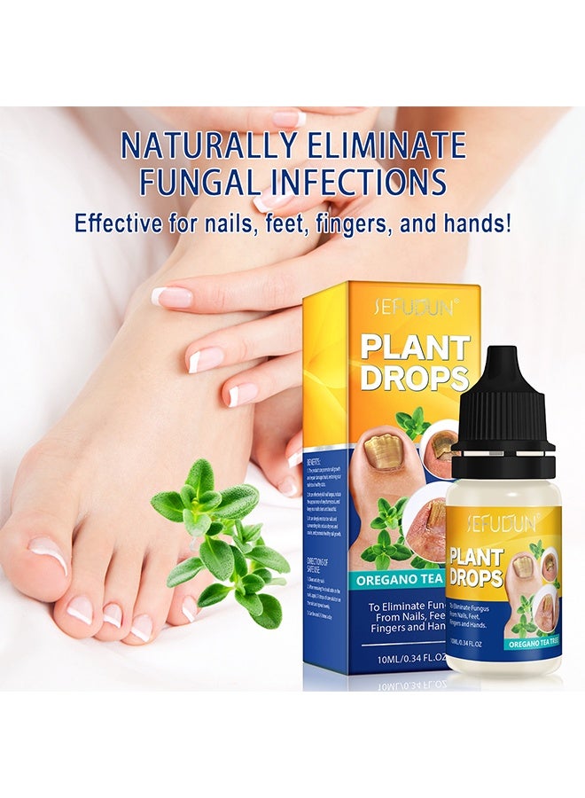 Sefudun Plant Drops，Nail and Cuticle Oil, Plant Drops for Nail Care, Tea Tree Oil Nail Drops, Nail Care Moisturizer, Nail Repair Oil, Multi-Purpose Nail Repair, Strengthen Cuticles to Promote Nail Growth 10ml  - Image 2