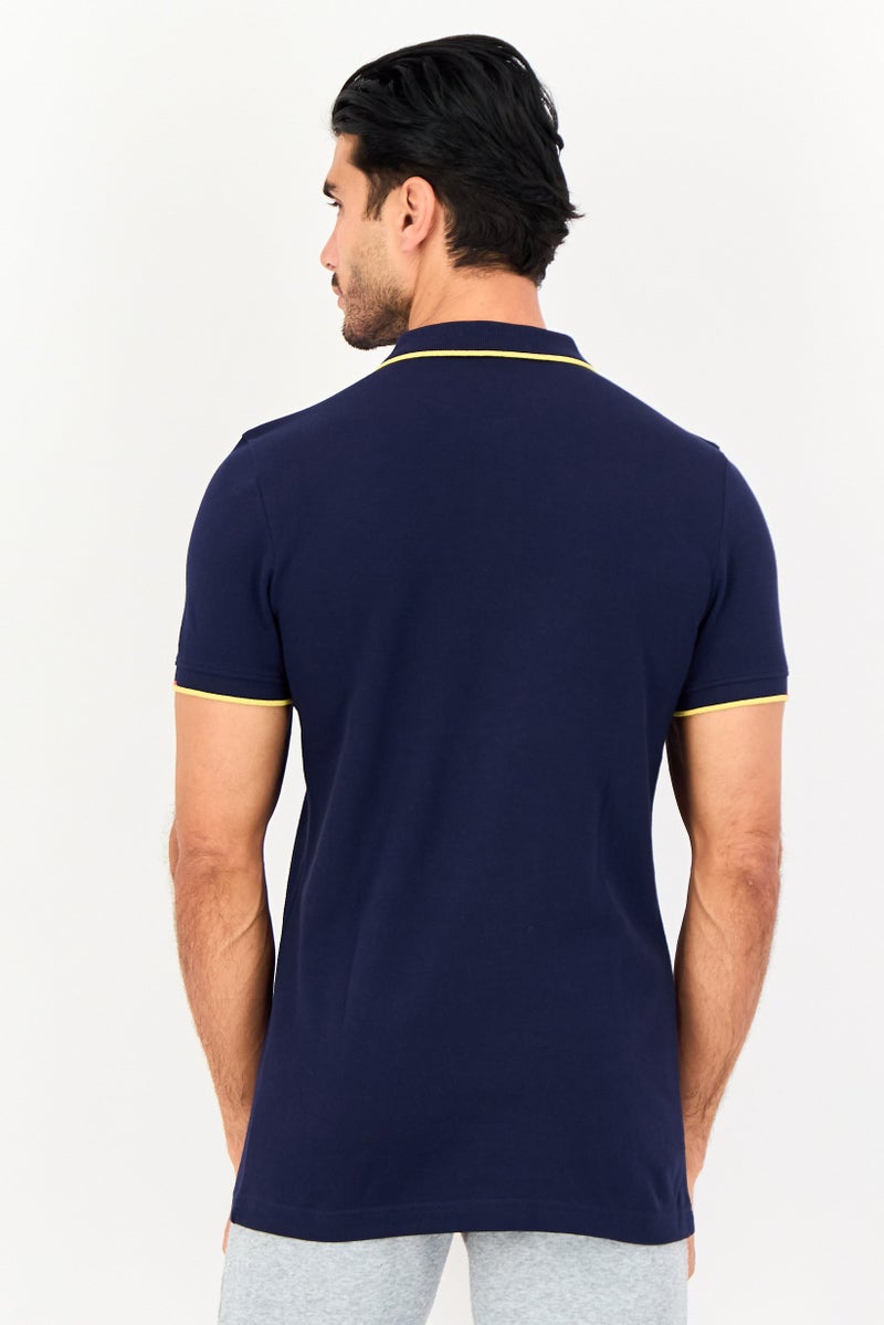 PUMA Men Slim Fit Short Sleeve Contrast Tipping Outdoor Polo Shirt, Navy - Image 2