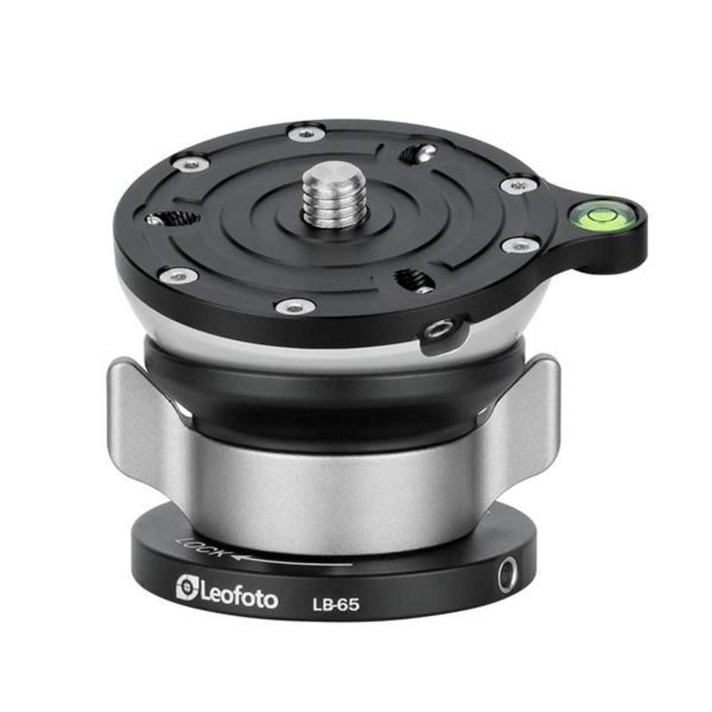 Leofoto LB-65 65mm Leveling Base for Tripod w Butterfly Lock Collar 40lb Max Load +/-15Â° Tilt - Image 1