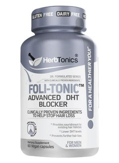 Herbtonics Foli-tonic DHT Blocker & Hair Loss Supplement 60 Capsules 