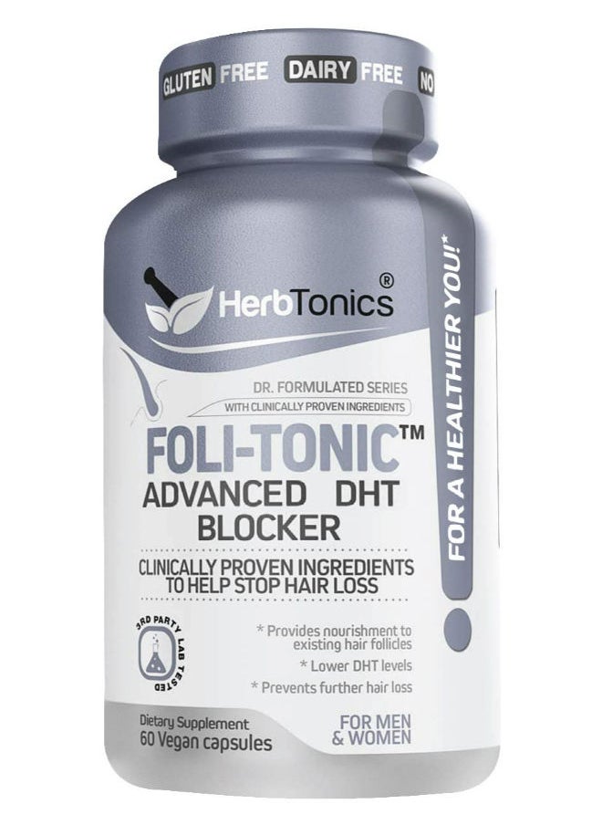 Herbtonics - Foli-tonic DHT Blocker & Hair Loss Supplement 60 Capsules - Image 1