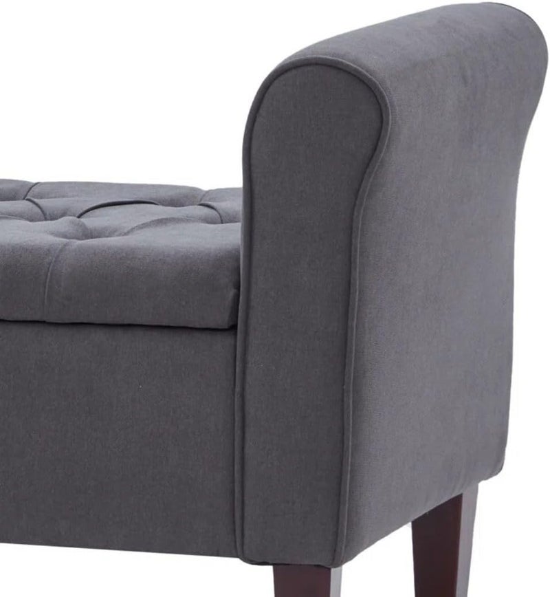 Comfynest مقعد تخزين مبطن مع غطاء قابل للفتح - Image 4
